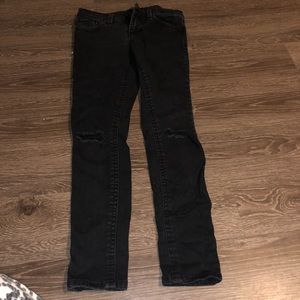 Skinny low rise pants